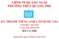 KẾT QUẢ KỲ THI IOE CẤP QUỐC GIA NĂM HỌC 2024-2025